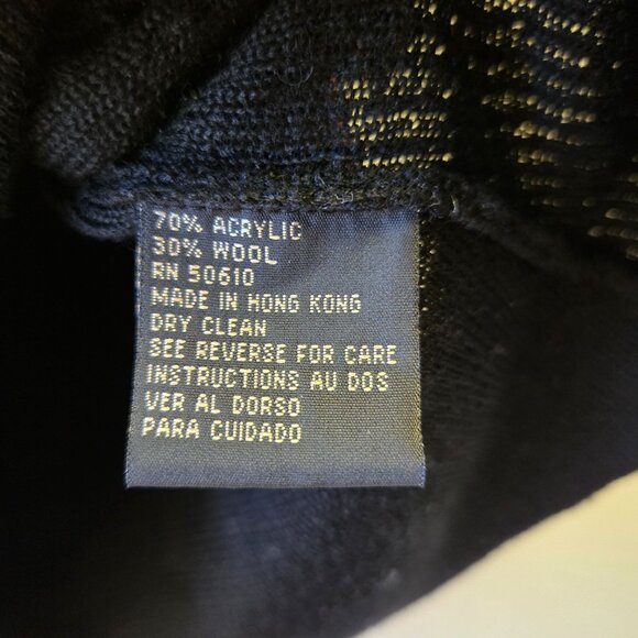 Vintage Kasper Knit Beaded Shell Cami Tank Top Black Witchy Goth Whimsigoth - Picture 5 of 7